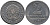 Бразилия 2 крузейро 1960 KM 571 алюминий 4577-934