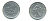 ФРАНЦИЯ 1/2 ФРАНКА 1969 KM 931.1 никель 25-832