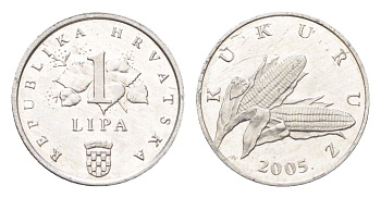 Хорватия 1 липа 2005 кукуруза KM 3 алюминий UNC 4705-562