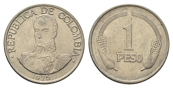 Колумбия 1 песо 1975 Симон Боливар KM 258.1 медно-никель 4698-122