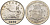 ИСПАНИЯ 5 ПЕСЕТ 1870 КОПИЯ ВЕС 20 ГР. белый металл 4537-212