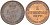 Мекленбург-Шверин 5 пфеннигов 1872 В, Фридрих Франц II (1842-1883) KM 317 (C104), Jaeger 62, AKS 45 медь 4448-1257