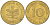 ФРГ 10 ПФЕННИГОВ 1977 G KM 108, J. 383 сталь плакированная латунью 4182-853