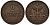 Гаити 2 сантима 1886 А KM 49 бронза 633-424
