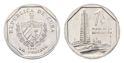 Куба 1 сентаво 2001 KM 733 алюминий UNC 4696-1122