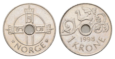 Норвегия 1 крона 1998 Харальд V (1991-) KM 462 медно-никель 4684-734