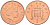 Великобритания 1 пенни 2004 Елизавета II (1952-2022) KM 986, Spink 4710 (B5) сталь плакированная медью 4588-557