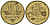 ЛИТВА 10 ЦЕНТОВ 1997 ПОГОНЯ KM 106 латунь 3955-1149