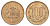 Чили 100 песо 1984 KM 226 алюминиевая бронза UNC 4663-421