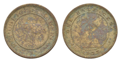 Либерия 1/2 цента 1937 KM 10 латунь 4614-954