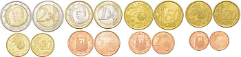Испания евронабор из 8 монет 2002 1, 2, 5, 10, 20, 50 евроцентов, 1 и 2 евро KM 1040, 1041, 1042, 1043, 1044, 1045, 1046, 1047 4691-1241-1247