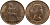 Великобритания 1 пенни 1967 Елизавета II (1952-2022) KM 897, Spink 4157 бронза UNC 41-421