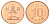Южная Корея 10 вон 2014 KM 103 алюминий плакированная медью UNC 4627-862