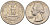 США 25 центов (квотер) 1965 Вашингтон KM 164a медь плакированная медно-никелем 08-1011