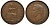 Великобритания 1 пенни 1948 Георг VI (1936-1952) KM 845, Spink 4114 бронза F 215-713