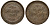 Россия 3 копейки 1862 ЕМ, брак чекана, 'залипуха' медь 00-810-10