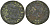 ФРАНЦИЯ ДВОЙНОЙ ТУРНУА 1589 ГЕНРИ III (1551-1589) медь 99-966