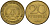 ГДР 20 пфеннигов 1969 A, первый год KM 11 латунь 92-835