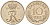ДАНИЯ 10 ЭРЕ 1970 C; S, ФРЕДЕРИК IX (1947-1972) KM 849.1 медно-никель 4387-1046