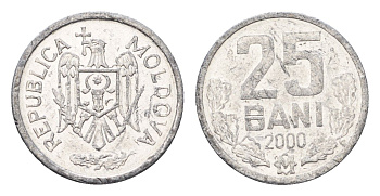 Молдавия (Молдова) 25 бань (бани) 2000 KM 3 алюминий 4694-1065