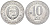 КНДР 10 чон 1959 одна звезда на реверсе KM 11 алюминий UNC 4576-1121