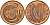 Ирландия 1 пенни 1980 мифологическая птица лира KM 20 бронза 4141-234