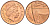 Великобритания 1 пенни 2008 Елизавета II (1952-2022) KM 1107, Spink B6 сталь плакированная медью 4609-645
