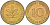 ФРГ 10 ПФЕННИГОВ 1980 F KM 108, J. 383 сталь плакированная латунью 219-533