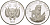 Нигер 10 франков 1968 лев, без черты над Е, в слове Republique KM 8.2 серебро PROOF 02-078-34