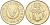 Кипр 10 центов 1994 ваза с птичками KM 56.3 никель латунь 4571-1027