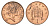 Великобритания 1 пенни 1993 Елизавета II (1952-2022) KM 935a, Spink 4391 (B4) сталь плакированная медью 4681-454