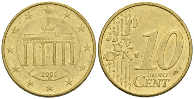 Германия 10 евроцентов 2002 KM 210 нордик 4146-1055