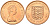 Джерси 1 новый пенни 1971 Елизавета II (1952-2022), герб KM 30 бронза UNC 4589-1143