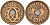Дания 5 эре 1934 Кристиан X (1912-1947) KM 828 бронза 4148-221
