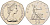 Великобритания 50 пенсов 1980 Елизавета II (1952-2022) KM 913, Spink 4223 (H1) медно-никель aUNC 88-542