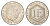 Франция 1 франк 1988 30 лет Пятой Республике KM 963 никель UNC 4637-257