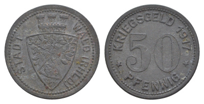 Вальд 50 пфеннигов 1917 Пфеотцервальд Funck 567.1, Men05 25892.1, Men18 32550.1 цинк 1527-642