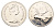 Канада 25 центов 1980 Елизавета II (1952-2022), олень KM 74 никель PROOF-LIKE (BU) 413-4145