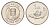 Исландия 1 крона 1999 треска KM 27a сталь плакированная никелем UNC 4674-646