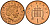 Великобритания 1 пенни 1999 Елизавета II (1952-2022) KM 986, Spink 4710 (B5) сталь плакированная медью 4154-1015