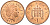 Великобритания 1 пенни 2007 Елизавета II (1952-2022) KM 986, Spink 4710 (B5) сталь плакированная медью 4609-636