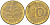 ФРГ 10 ПФЕННИГОВ 1977 J KM 108, J. 383 сталь плакированная латунью 4182-854
