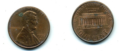 США 1 ЦЕНТ 1996 D, ЛИНКОЛЬН KM 201b цинк плакированный медью 46-1059