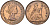 Великобритания 1 пенни 1962 Елизавета II (1952-2022) KM 897, Spink 4157 бронза    4149-432