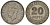 Британская Малайя 20 центов 1948 Георг VI (1937-1952) KM 9 медно-никель 4163-512