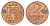 Латвия 2 сантима 1928 KM 2 бронза 4679-225