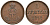 Ганновер 1 пфенниг 1855 B, Георг V KM 221, AKS 155, J. 83 медь 4594-511