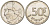 БЕЛЬГИЯ 50 ФРАНКОВ 1990 BELGIQUE, БОДУЭН I (1951-1993) KM 168 никель 210-944