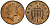 Великобритания 1 пенни 1986 Елизавета II (1952-2022) KM 935, Spink 4381 (B3) бронза 4589-1014