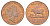 Гернси 2 пенса 1986 Елизавета II (1952-2022), краб KM 41 бронза 4703-1153